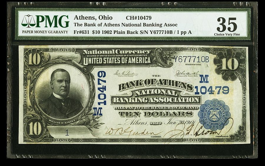 Athens, OH 1902PB $10 Ch.#10479, Serial Number One